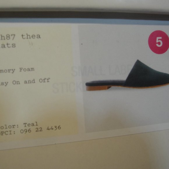 A New Day Flats Teal Size 5 with Memory Foam - Picture 5 of 5